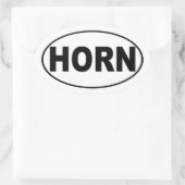 Horn Player Ovaler Aufkleber (Tasche)