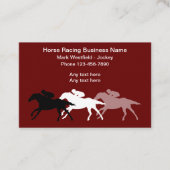 Horn Racing Jockey Theme Business Cards Visitenkarte (Vorderseite)