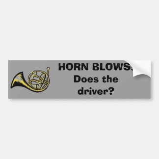 HORN-SCHLÄGE! Tut der Fahrer? Autoaufkleber