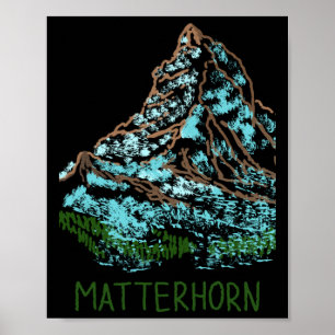 Horn Schweiz Souvenir Geschenk für Touristen Stick Poster