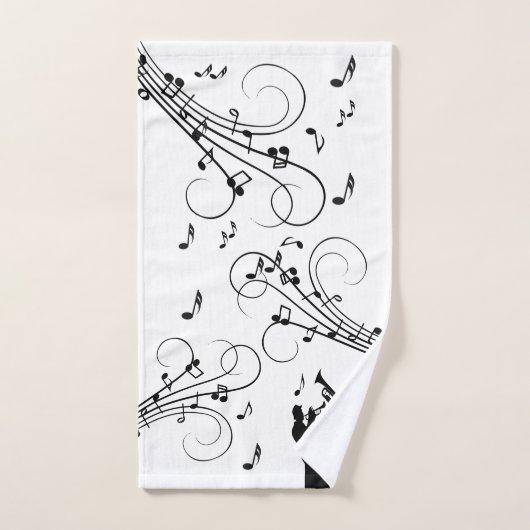 Horn Section Music Design Badhandtuch Set (Handtuch)