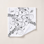 Horn Section Music Design Badhandtuch Set (Waschlappen)