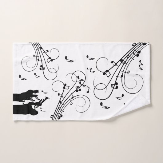 Horn Section Music Design Badhandtuch Set (Handtuch)
