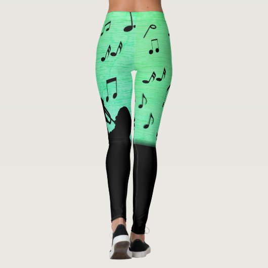Horn Section Music Design Powder Green Leggings (Rückseite)
