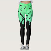 Horn Section Music Design Powder Green Leggings (Vorderseite)