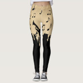 Horn Section Music Design Rustikal Leggings (Vorderseite)