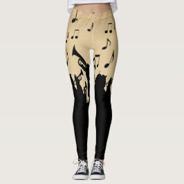 Horn Section Music Design Rustikal Leggings