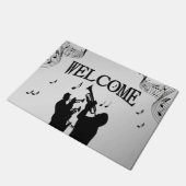 Horn Section Music Design Willkommen Fußmatte (Schrägansicht)