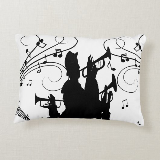 Horn Section Trumpet Jazz Music Dekokissen (Rückseite)