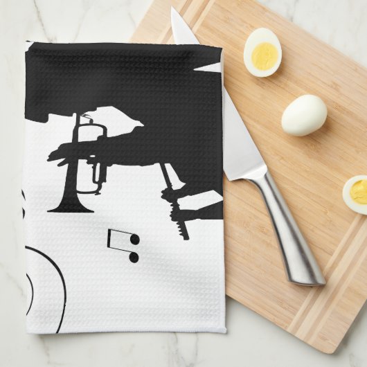 Horn Section Trumpet Jazz Music Geschirrtuch (Viertel Falte)