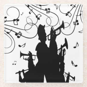 Horn Section Trumpet Jazz Music Glasuntersetzer