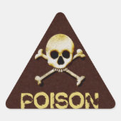 Horn- und Knochengiftschilder Dreieckiger Aufkleber (Vorderseite)