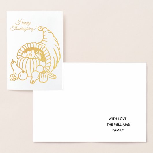 Horn von Plenty Cornucopia Erntedank Folienkarte (Anzeige)