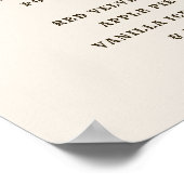 Horn von Plenty | Erntedank Dinner Menu Poster (Ecke)