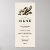 Horn von Plenty | Erntedank Dinner Menu Poster (Vorne)