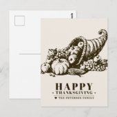 Horn von Plenty | ERNTEDANK Postkarte (Vorne/Hinten)