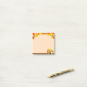 Horn von Plenty, Herbstlaub auf Beige Post-it Klebezettel (Auf Schreibtisch)