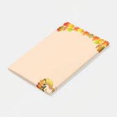 Horn von Plenty, Herbstlaub auf Beige Post-it Klebezettel (angewinkelt)
