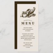 Horn von Plenty | Menü Erntedank Menükarte (Vorne/Hinten)