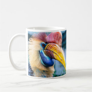 Hornbill Bird farbenfroh, einzigartig, lustig Kaffeetasse