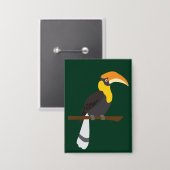 Hornbill Button (Vorderseite/Rückseite)