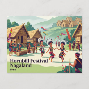 Hornbill-Festival, Kisama Heritage Village Indien Postkarte