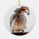 Hornbill mit Saatgut in Mund Keramik Ornament (Hinten)