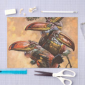 "Hornbills" Fantasy Art von Harry Rountree Seidenpapier (Handwerk)