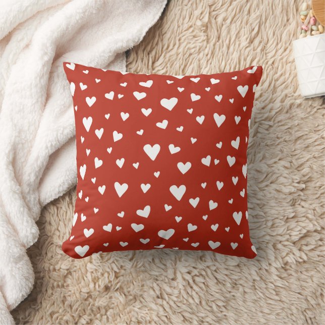Hörnchen Rot und Weiß Kissen (Decke)