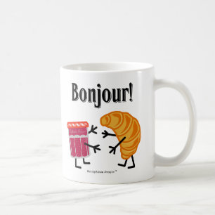 Hörnchen und Stau - Bonjour! Kaffeetasse