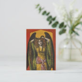 Horned Angel ACEO Business Card Visitenkarte (Stehend Vorderseite)