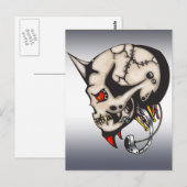 Horned Cyborg Robot Postkarte (Vorne/Hinten)