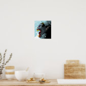 Horned-Dämon-Kopfposter Poster (Küche)