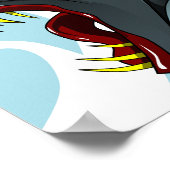 Horned-Dämon-Kopfposter Poster (Ecke)