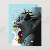 Horned-Dämon Postkarte (Vorne/Hinten)