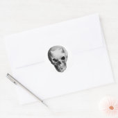 Horned Demon Skull Goth Evil Halloween Devil Runder Aufkleber (Umschlag)