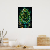 Horned-Drachen-F-Ei Poster (Küche)