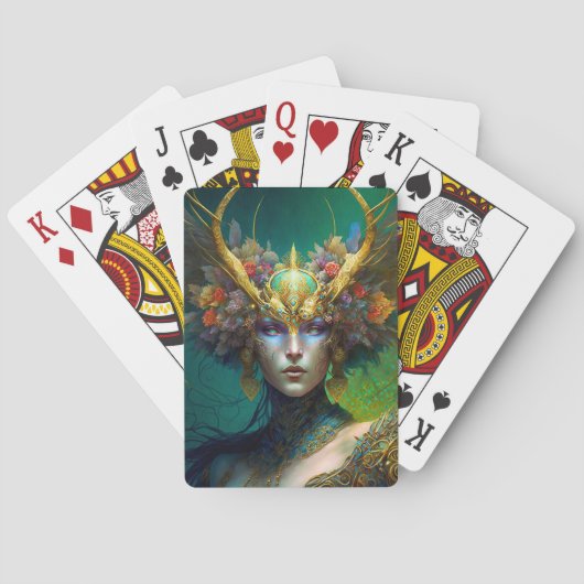 Horned Elf Fantasy Fantasy Cards Spielkarten (Rückseite)