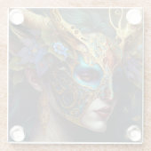 Horned Elf Woman Fantasy Art Glasuntersetzer (Rückseite)