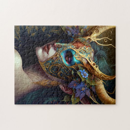 Horned Elf Woman Fantasy Art Puzzle (Horizontal)