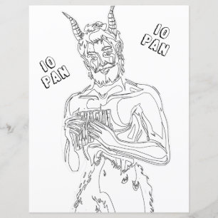 Horned God Pan Wicca Pagan Farbpapier