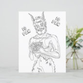 Horned God Pan Wicca Pagan Farbpapier (Stehend Vorderseite)