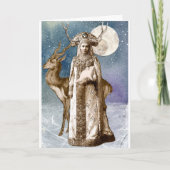 Horned Goddess Solstice Greetings Card Karte (Vorderseite)