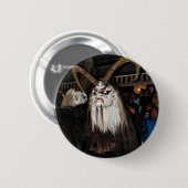 Horned Japanese Devil Mask Button (Vorne & Hinten)