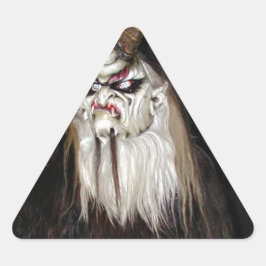 Horned Japanese Devil Mask Dreieckiger Aufkleber