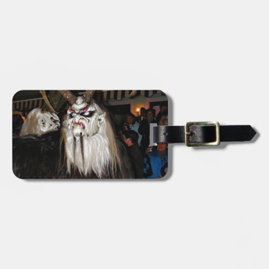 Horned Japanese Devil Mask Gepäckanhänger (Vorderseite horizontal)