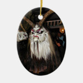 Horned Japanese Devil Mask Keramikornament (Vorne)