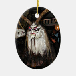 Horned Japanese Devil Mask Keramikornament