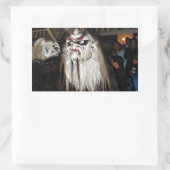 Horned Japanese Devil Mask Rechteckiger Aufkleber (Tasche)