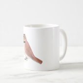 Horned Lark Vogelart Aquarellkunst Kaffeetasse (VorderseiteRechts)
